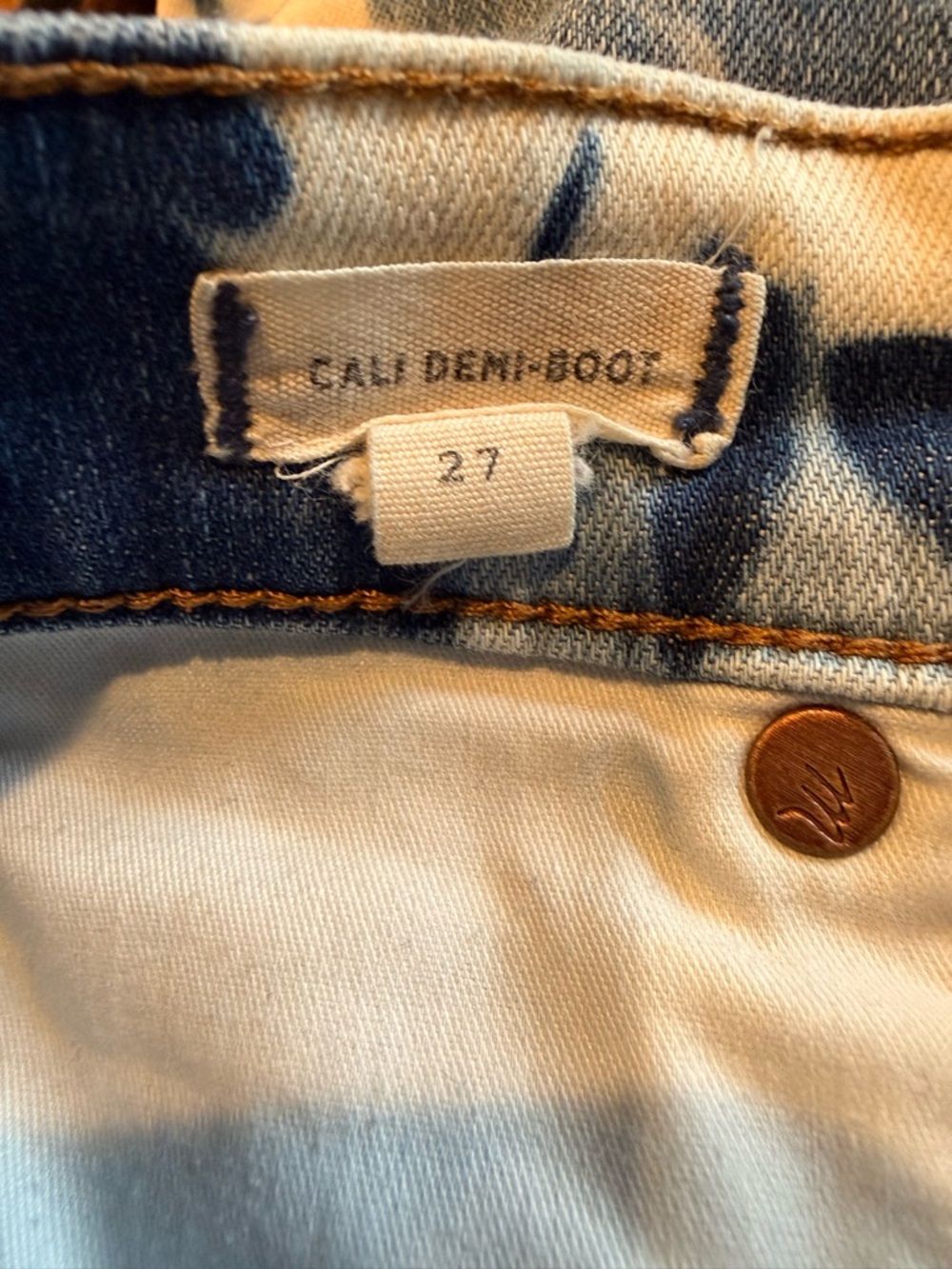 EUC! Madewell Cali Demi-Boot Blue Distressed Tie-Dye with Pink Accents - Picture 5 of 6